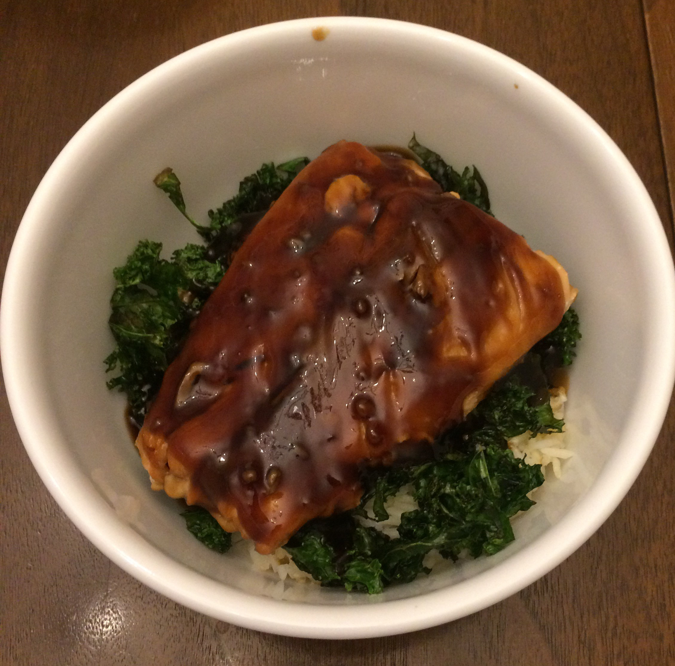 Asian Salmon and Kale Rice Bowls